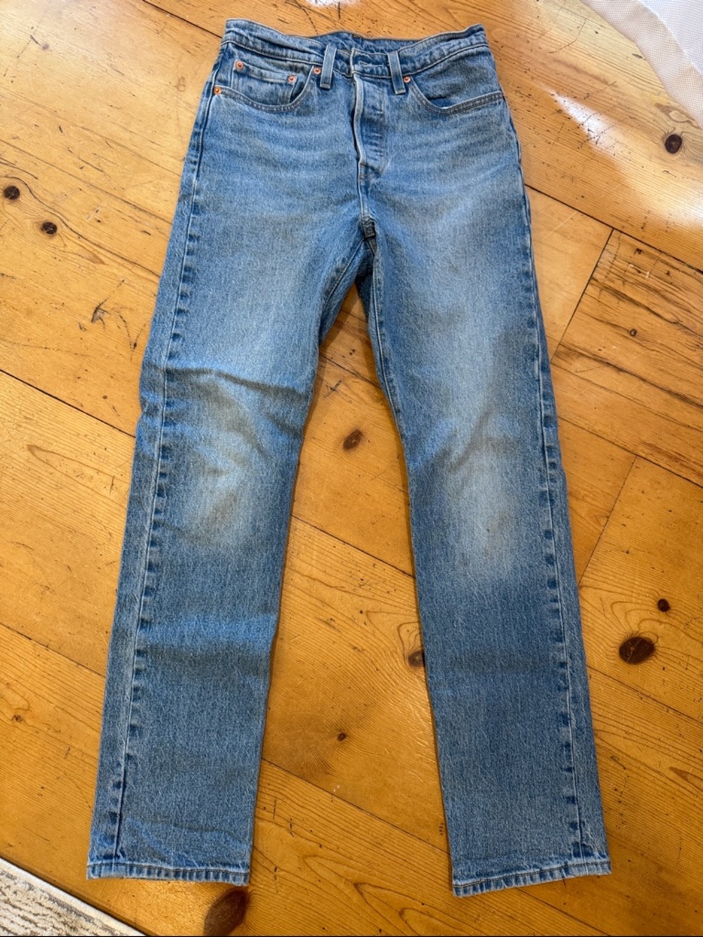 Levi's 501 Women's Straight Leg Jeans light wash denim